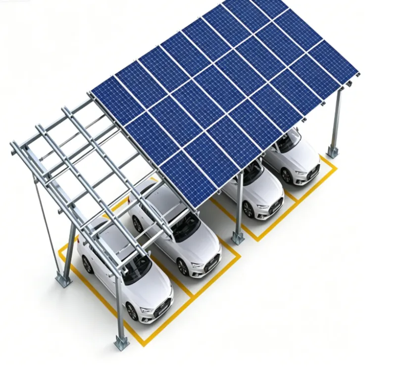 Alumiiniumist W tüüpi päikeseenergia autovarjualuse kinnitus