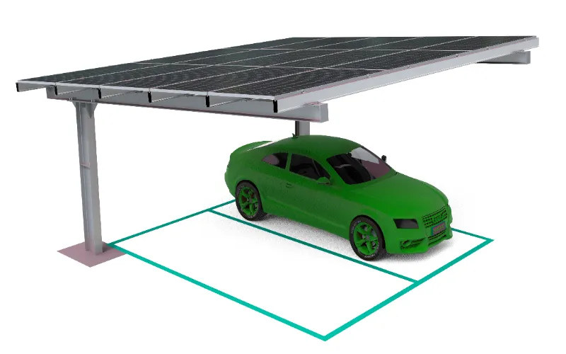 Süsinikterasest veekindel Y-tüüpi päikeseenergia autovarjualuse kinnitus