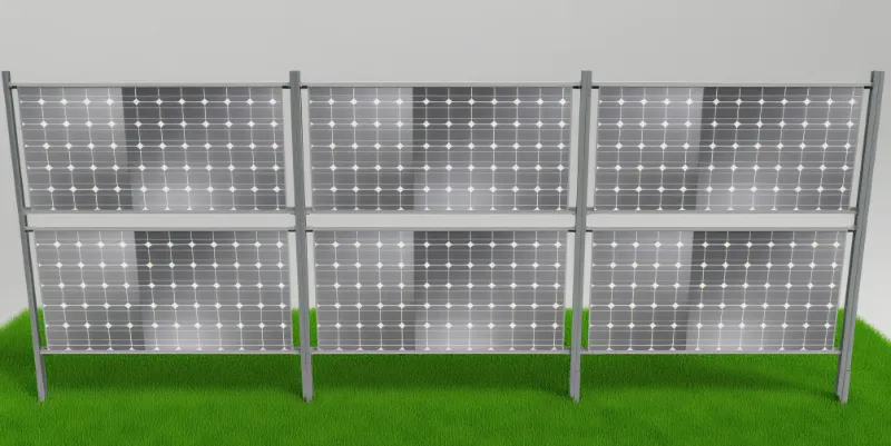 Vertikaalne päikeseenergia alumiiniumist kinnitus